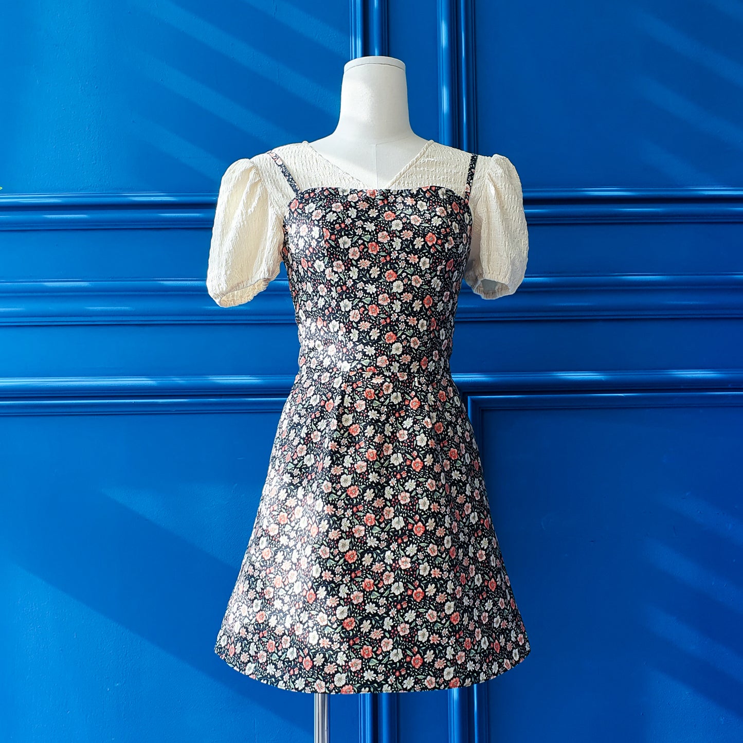 Night Bloom Mini Dress-Playful Florals, Effortless Allure