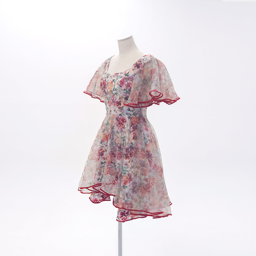Watercolor Bloom Dress — Red Edition