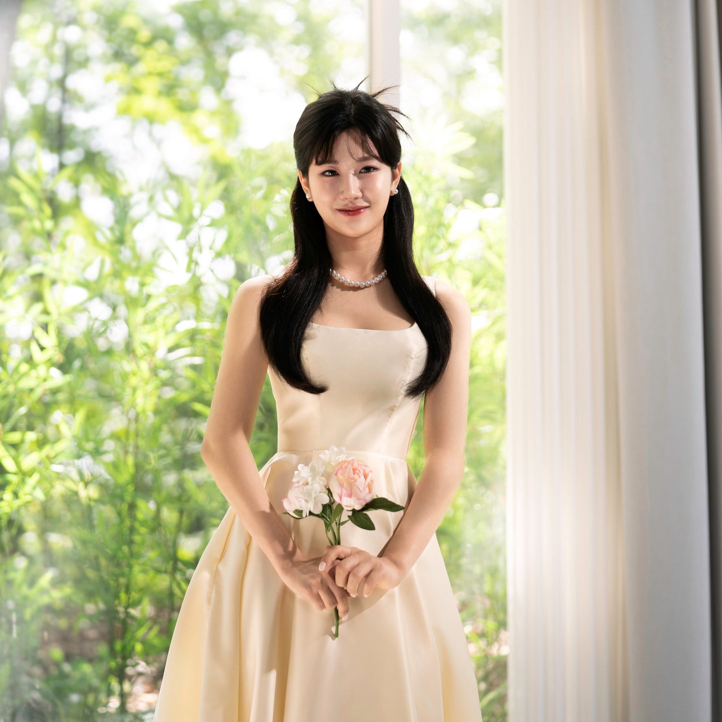 Classic Satin Flare Dress-Minimal Elegance, Maximum Grace