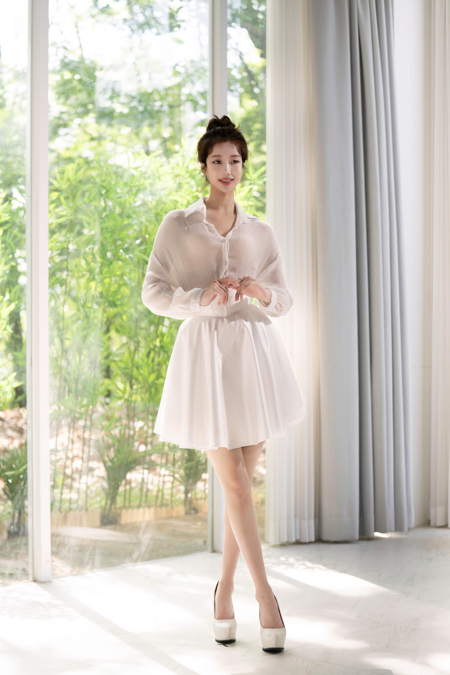 Corset Tulle Skirt Set - Refined Waist. Flowing Layers. Bridal-Ready.