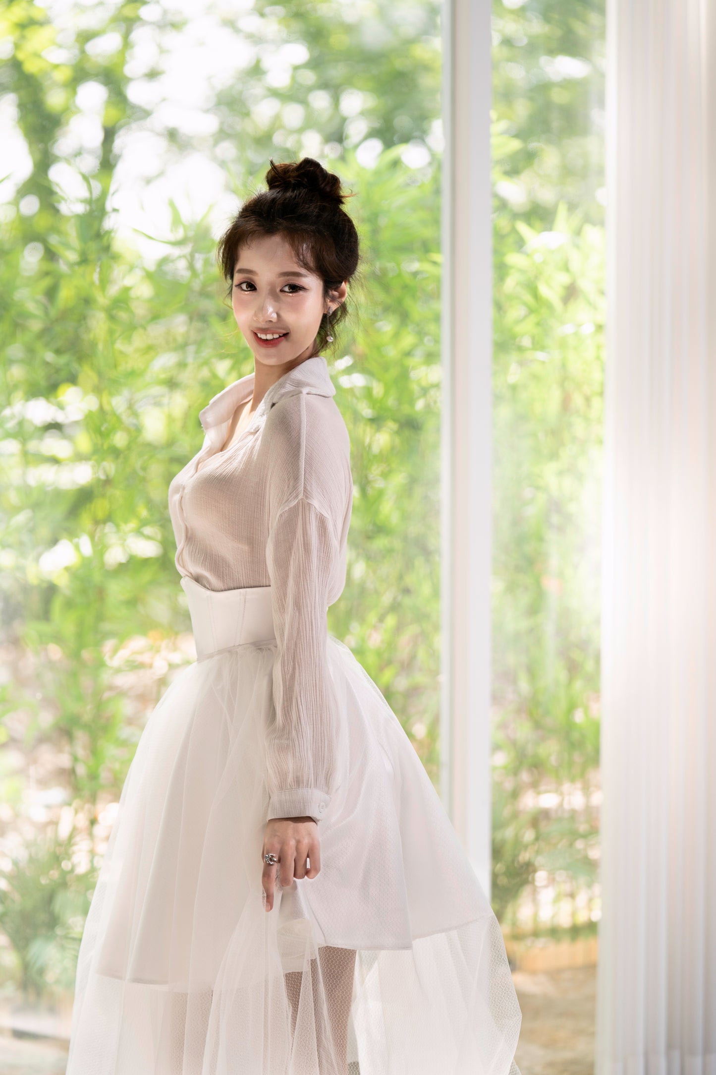 Corset Tulle Skirt Set - Refined Waist. Flowing Layers. Bridal-Ready.
