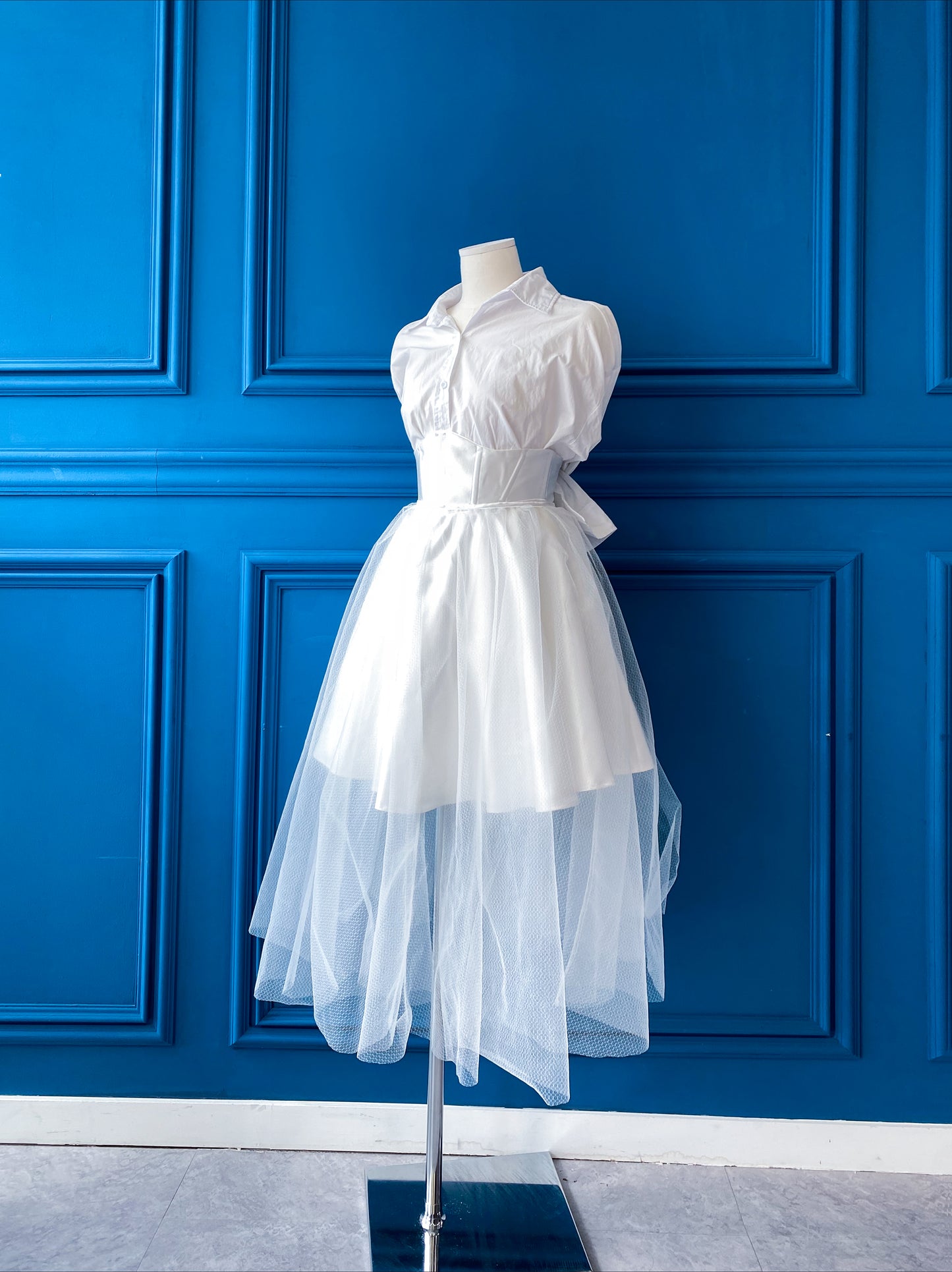 Corset Tulle Skirt Set - Refined Waist. Flowing Layers. Bridal-Ready.
