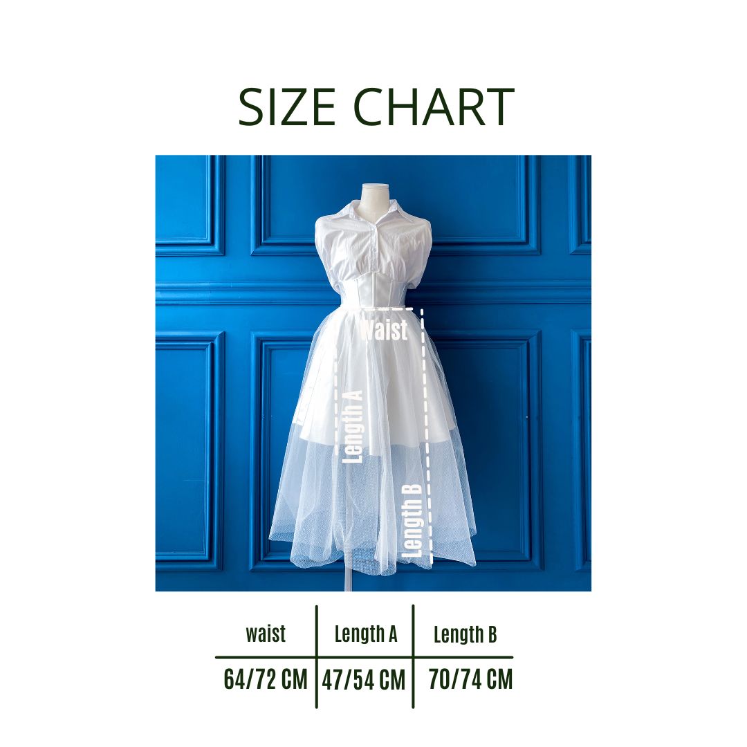 Corset Tulle Skirt Set - Refined Waist. Flowing Layers. Bridal-Ready.