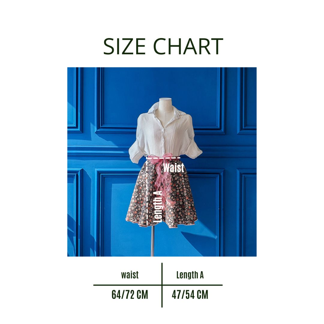 Ribbon Garden Skirt-Charming Florals with a Playful Touch