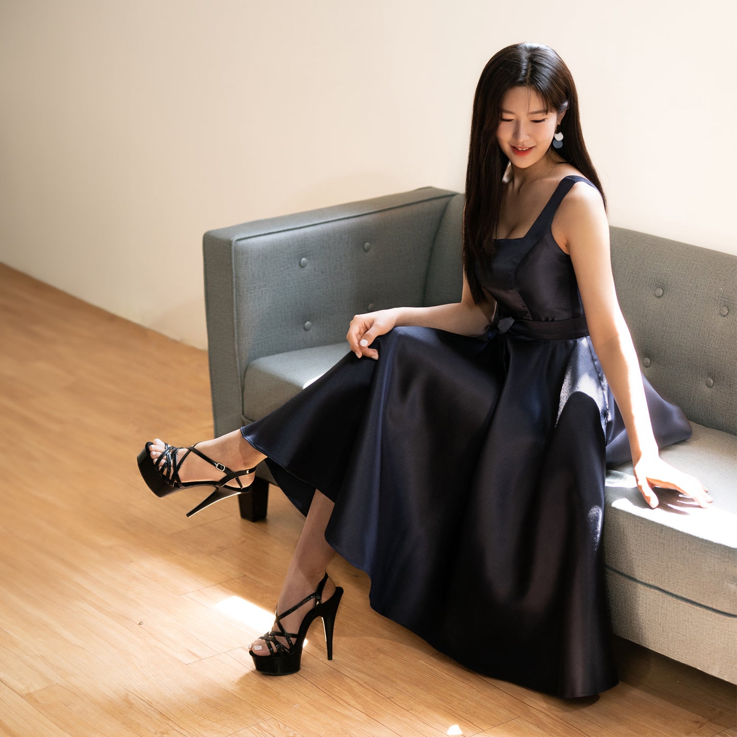 Navy Hepburn Classic Dress