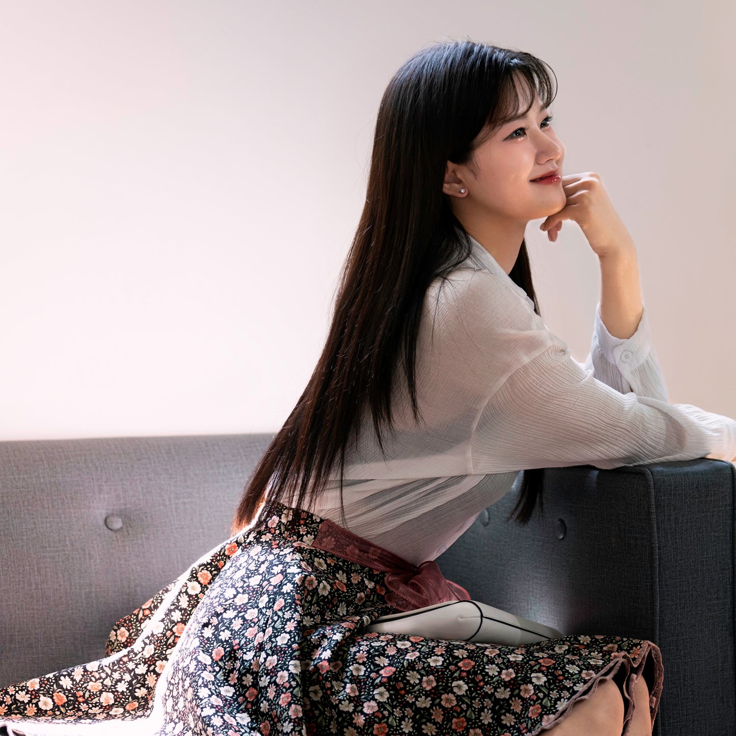 Ribbon Garden Skirt-Charming Florals with a Playful Touch