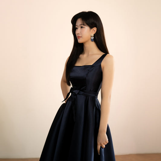 Navy Hepburn Classic Dress